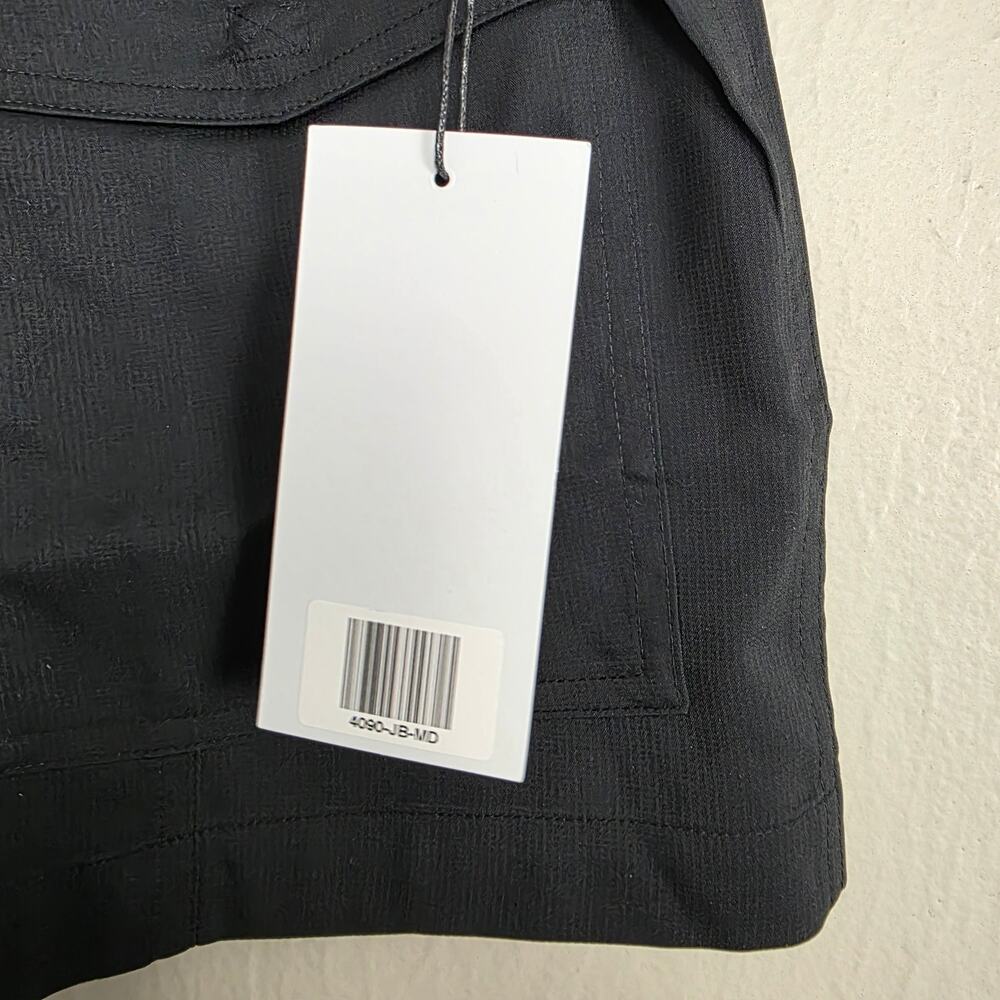 Girlfriend Collective Mercer Camp High Waist Paperbag Short Black Medium NWT - Picture 6 of 8